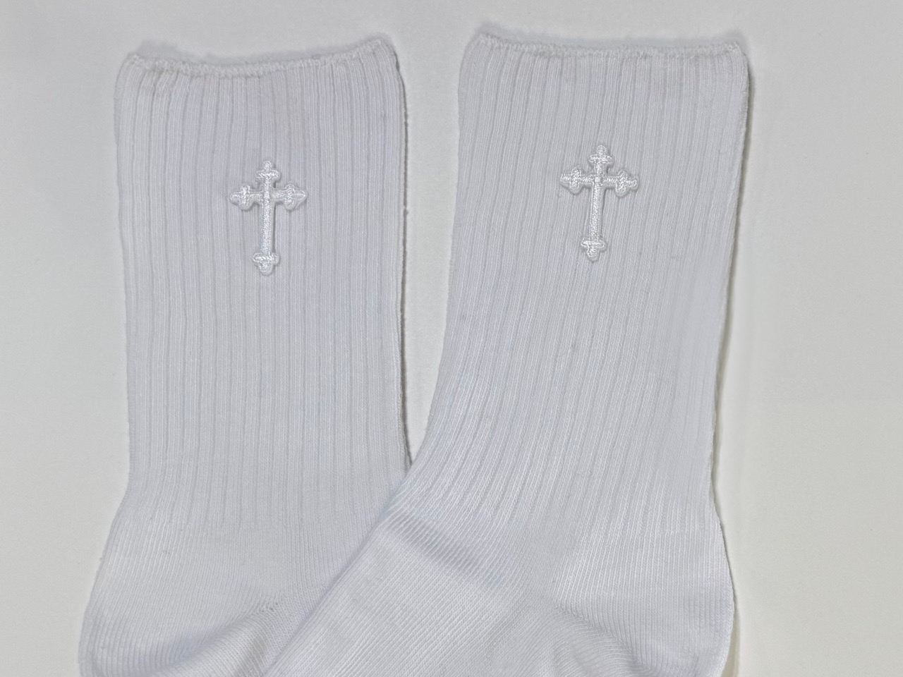 Boys First Communion Socks w/Cross